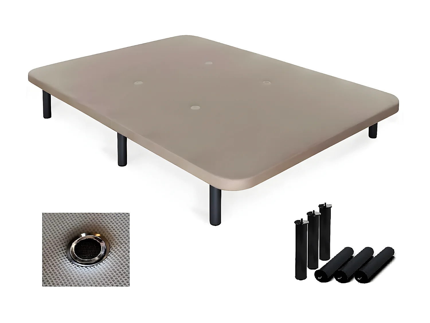 Estrado Estofado + Colchão Básico 150x190cm