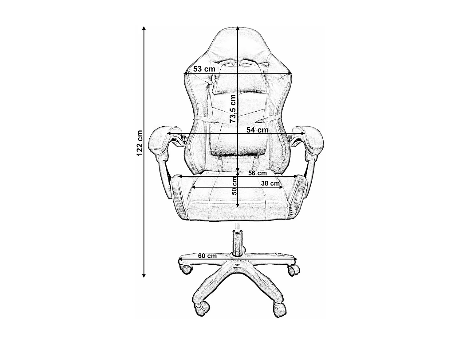 Cadeira de Jogos Ergonômica e Hiratória YN com Luzes LED