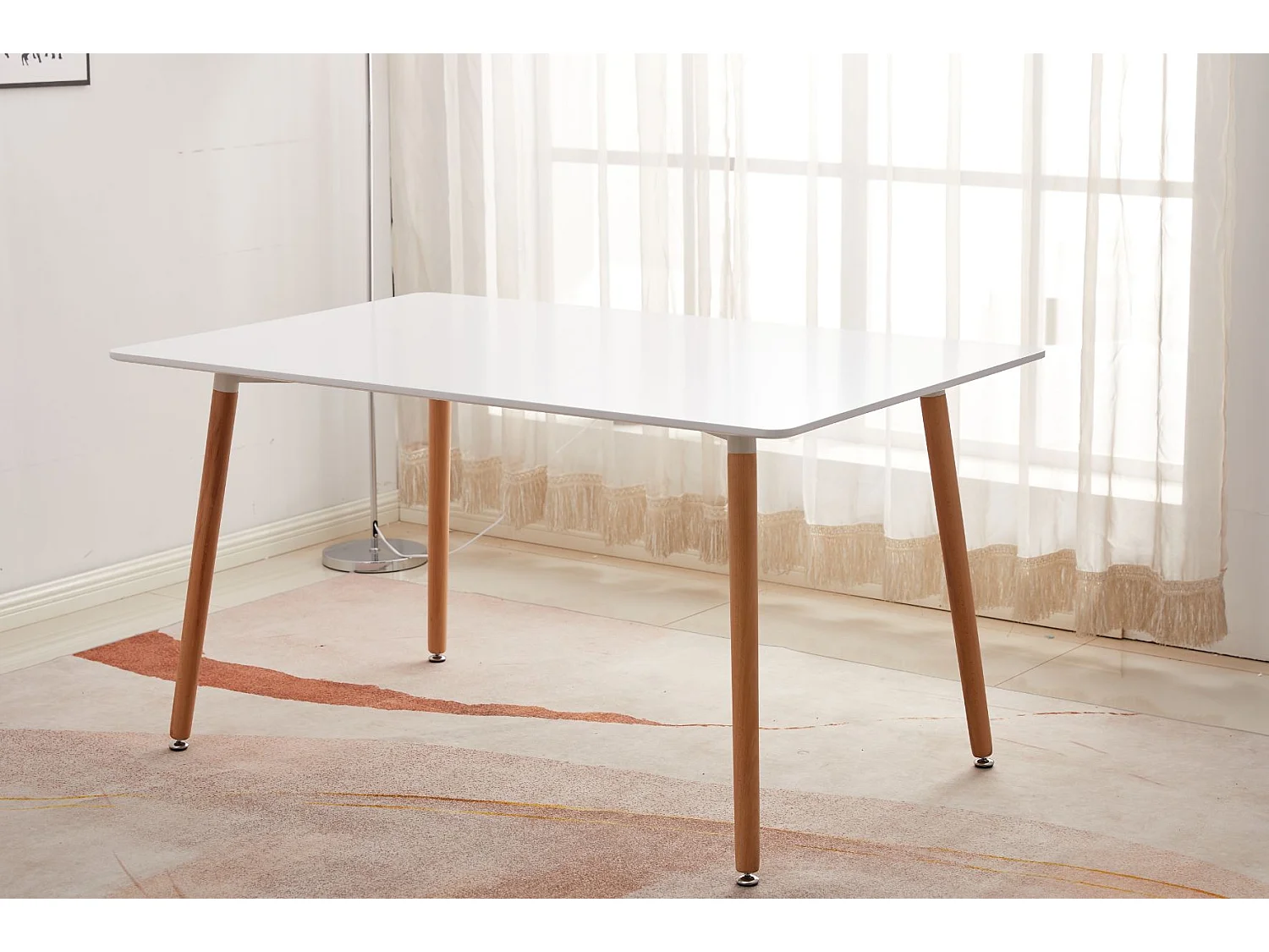 Mesa de Jantar ou Cozinha Nórdica Viken 140cm Branco