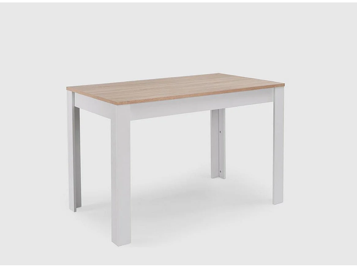 Mesa de Comedor o Cocina Rustic 140cm Blanco y Cambria