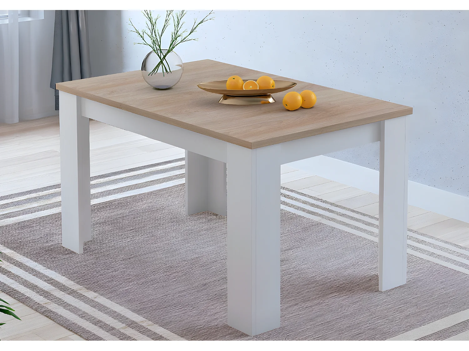 Mesa Fija de Comedor o Cocina Mira 138cm, Blanco