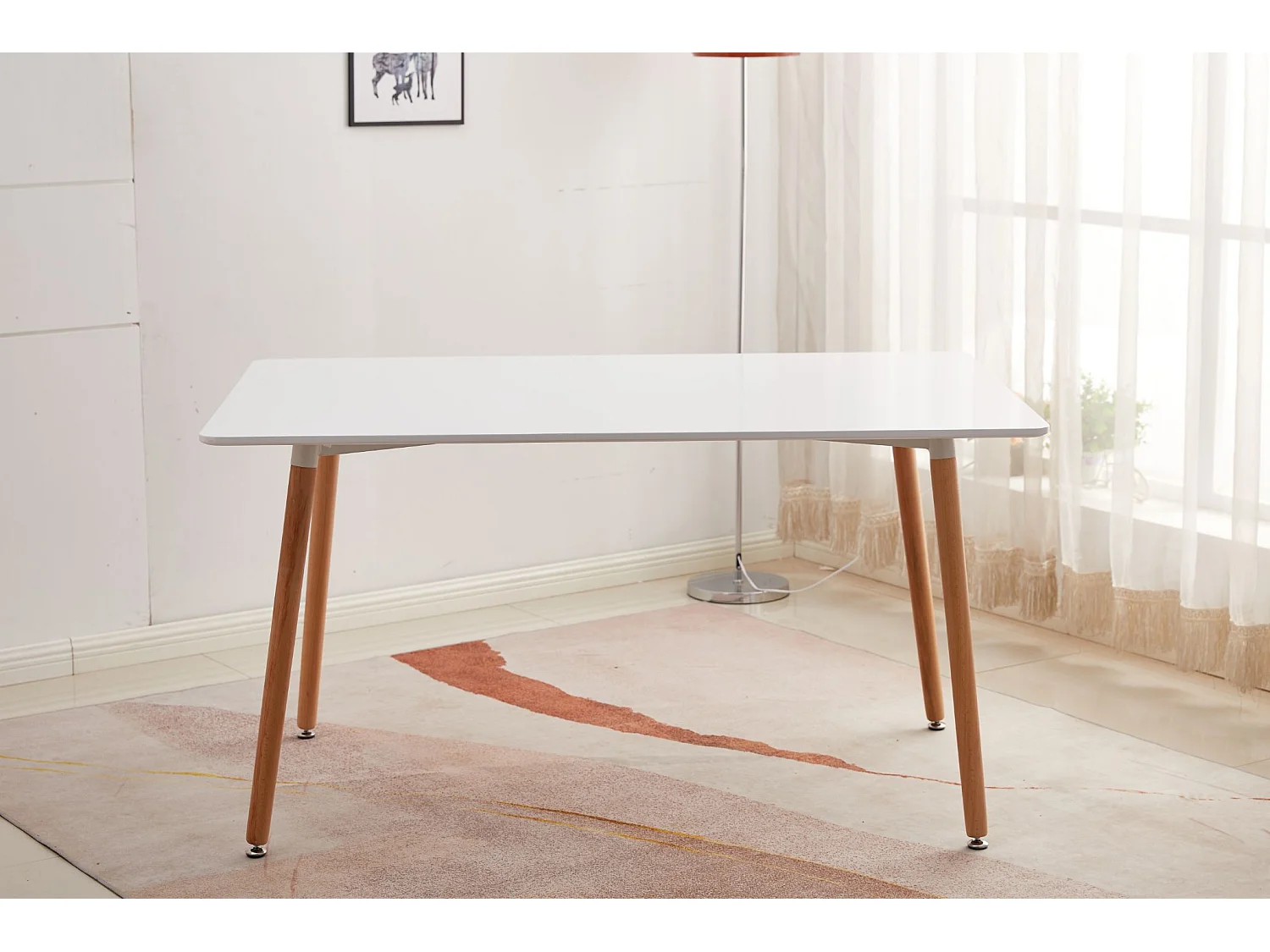 Mesa de Jantar ou Cozinha Nórdica Viken 120cm Branco