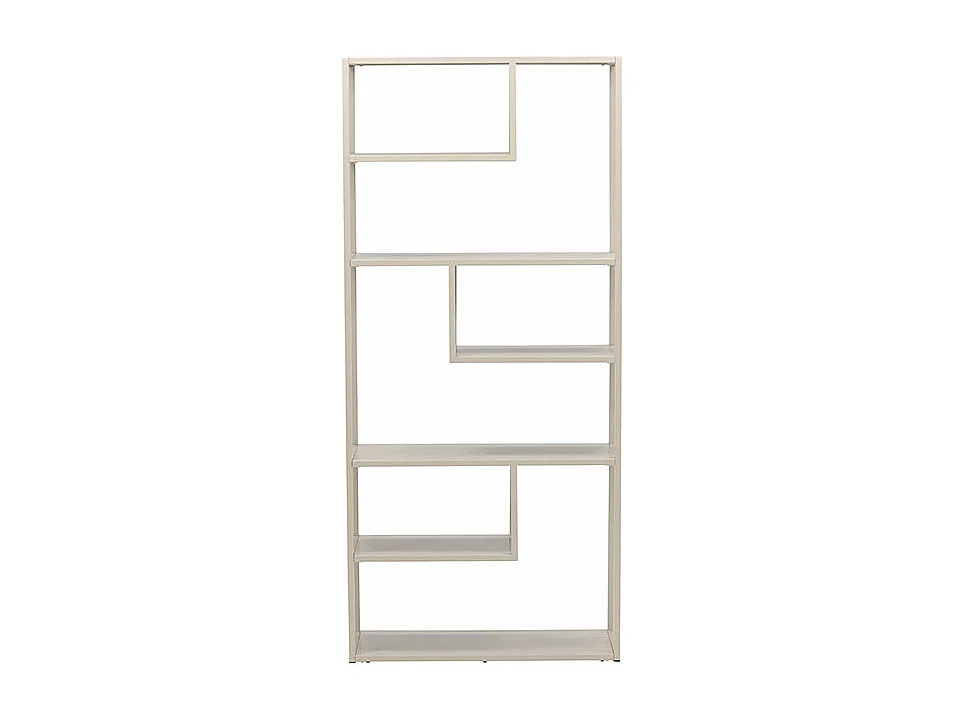 Étagère Bibliothèque 6 Niveaux "Staal" 188cm Beige