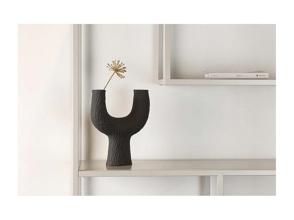 Étagère Bibliothèque 6 Niveaux "Staal" 188cm Beige