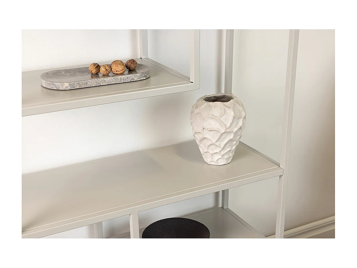 Étagère Bibliothèque 6 Niveaux "Staal" 188cm Beige