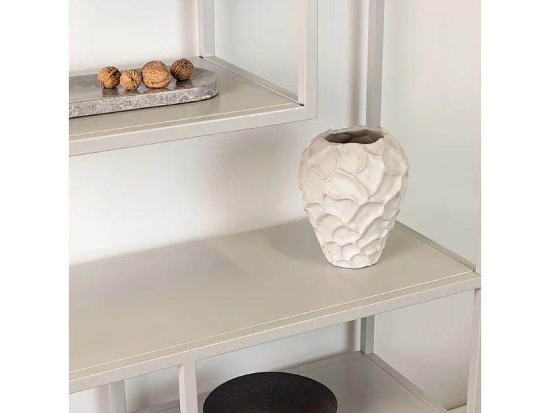 Étagère Bibliothèque 6 Niveaux "Staal" 188cm Beige