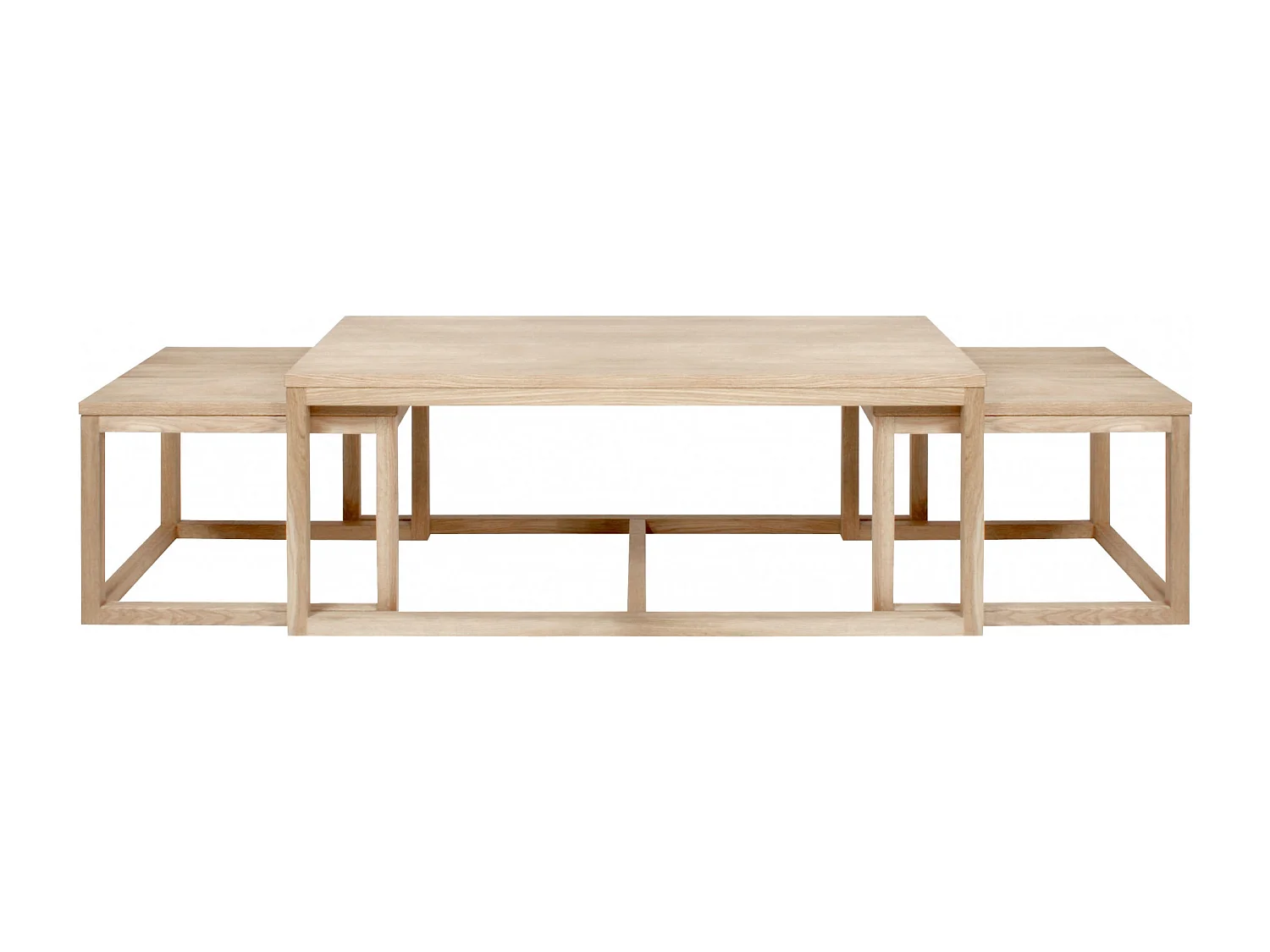 Table basse carrée en chêne - CORNER