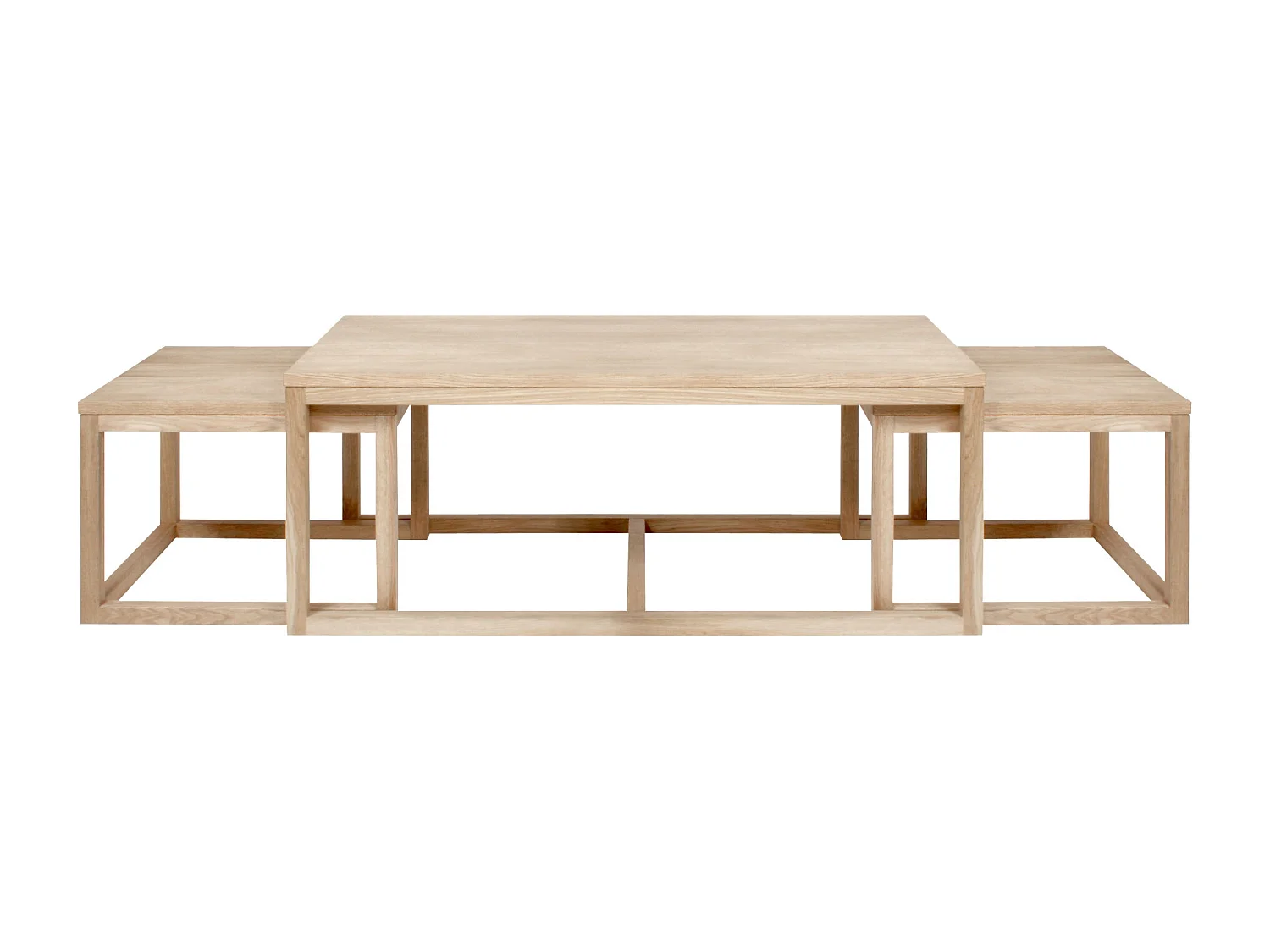 Table basse carrée en chêne - CORNER