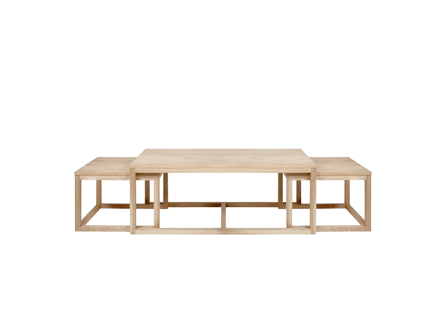 Table basse carrée en chêne - CORNER