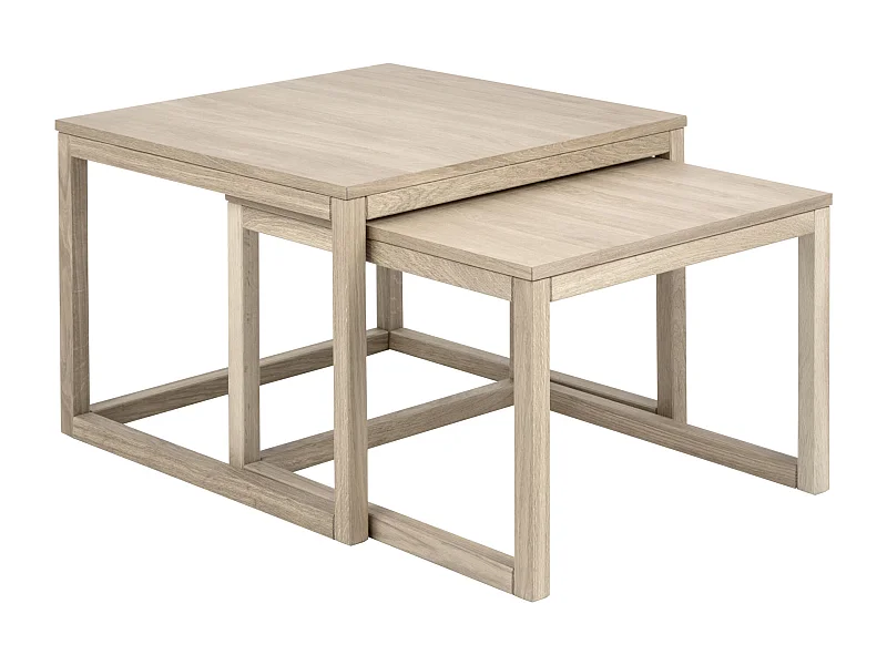 Table basse gigogne en chêne 70cm - CORNER