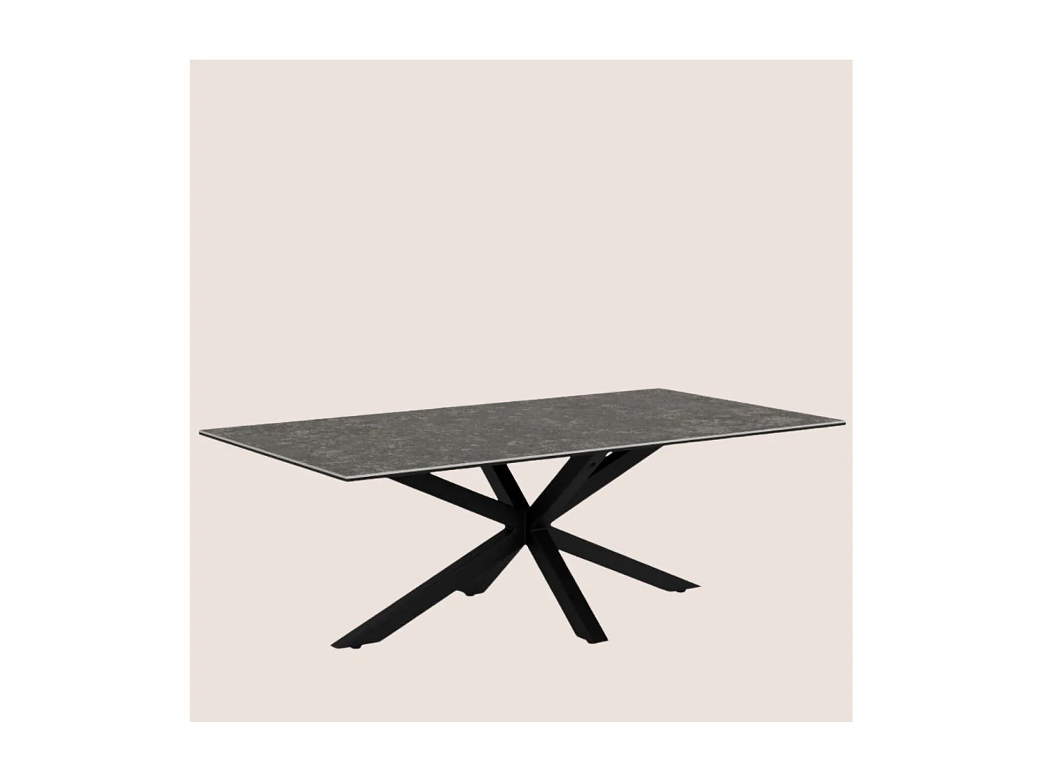 Table basse rectangulaire en céramique et métal L130 - CHIPRE