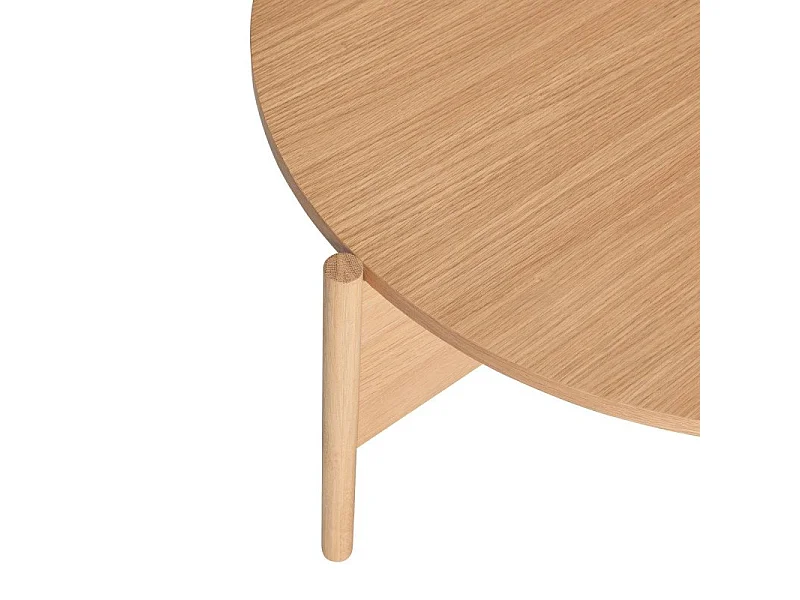 Table basse ronde 86cm en bois FSC HAZELA