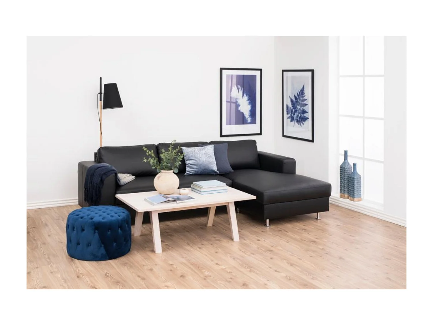 Table basse rectangulaire en chêne blanchi - ALISIA
