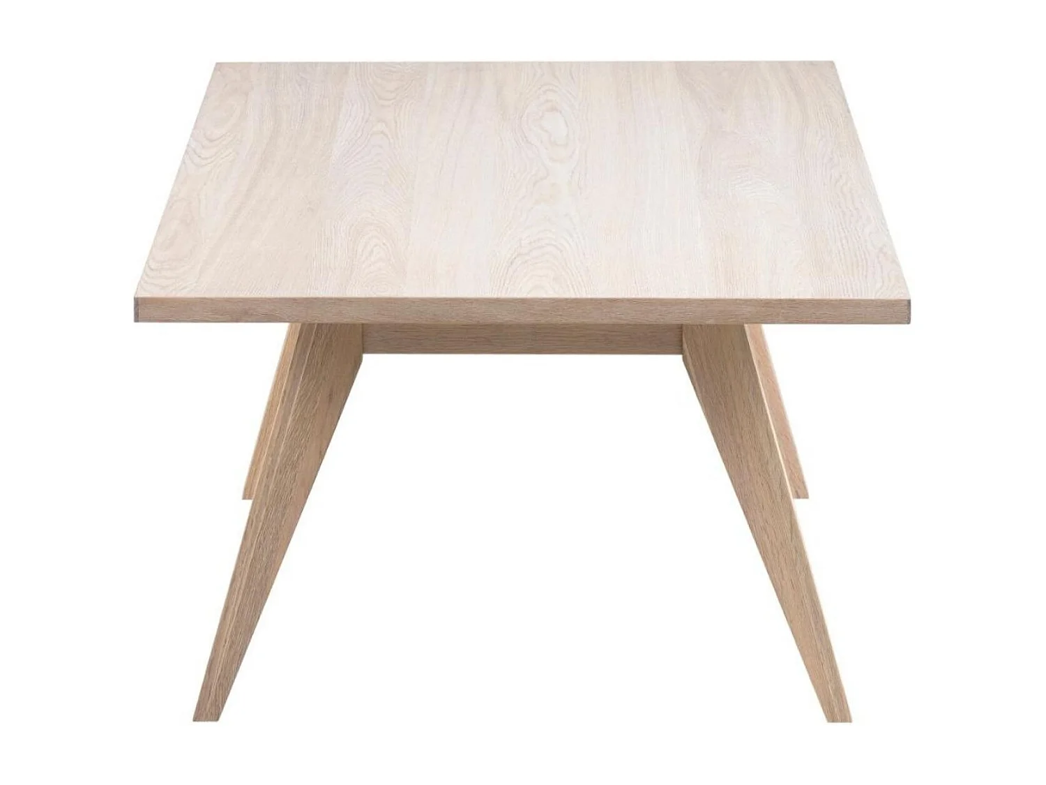 Table basse rectangulaire en chêne blanchi - ALISIA