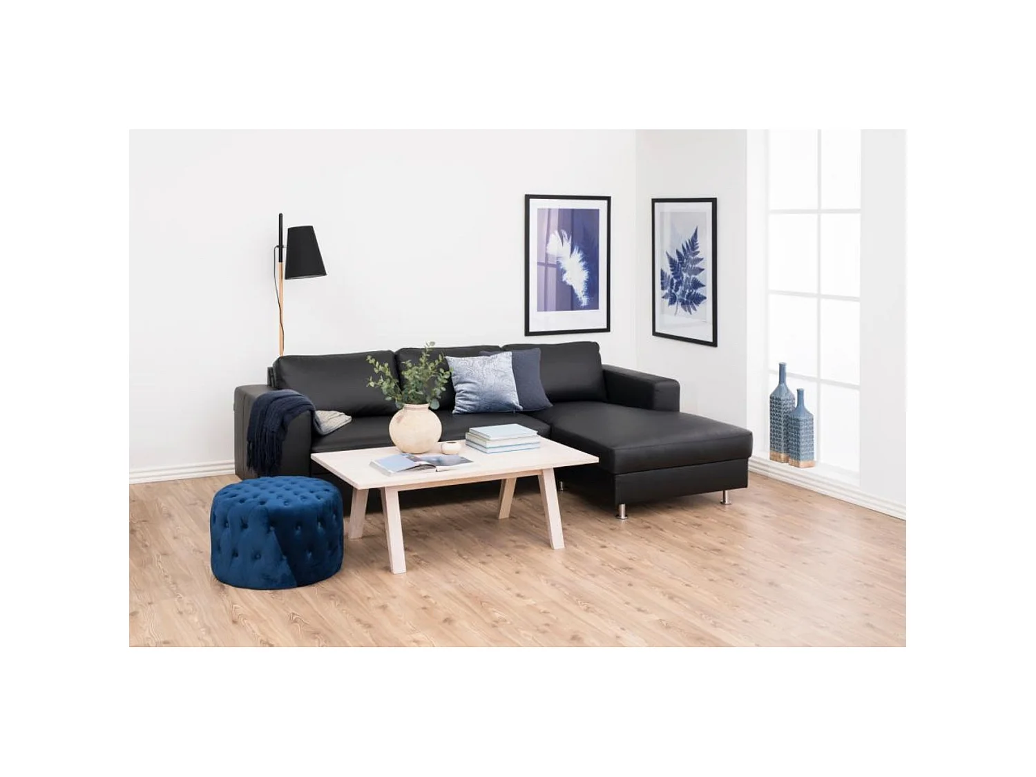 Table basse rectangulaire en chêne blanchi - ALISIA