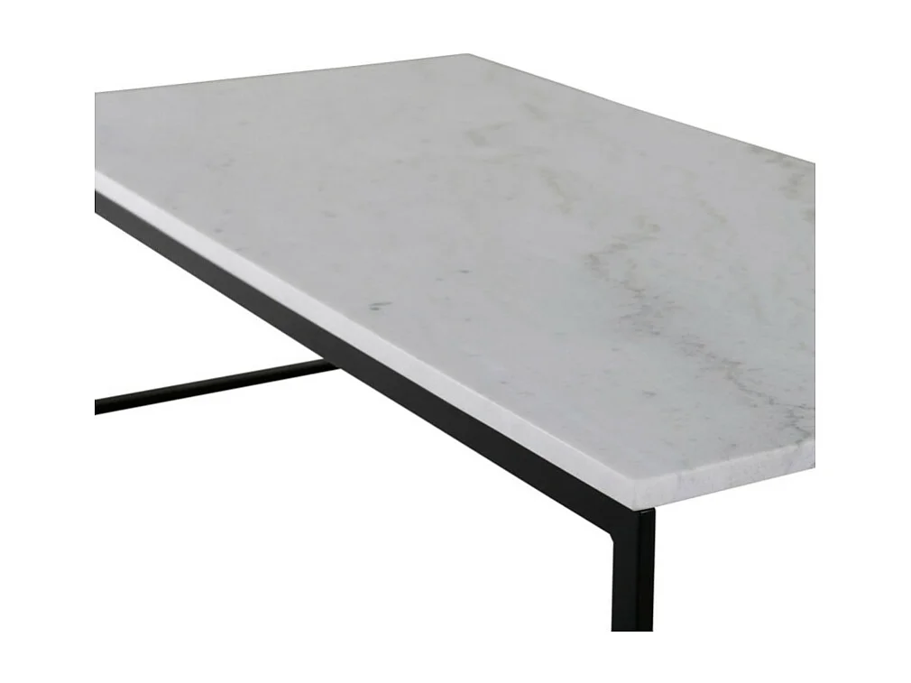 Table Basse en Marbre "Estelle" 120cm Blanc