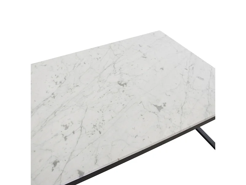 Table Basse en Marbre "Estelle" 120cm Blanc