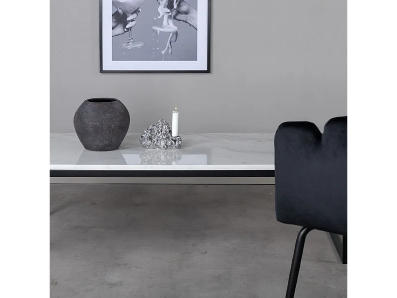 Table Basse en Marbre "Estelle" 120cm Blanc