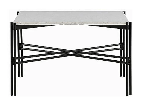 Table Basse Design Terrazzo "Razzia" 75cm Blanc