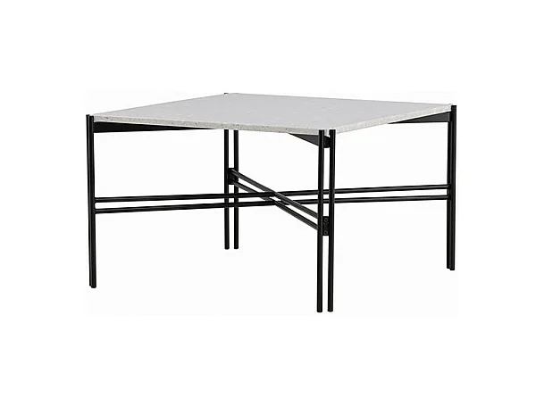 Table Basse Design Terrazzo "Razzia" 75cm Blanc