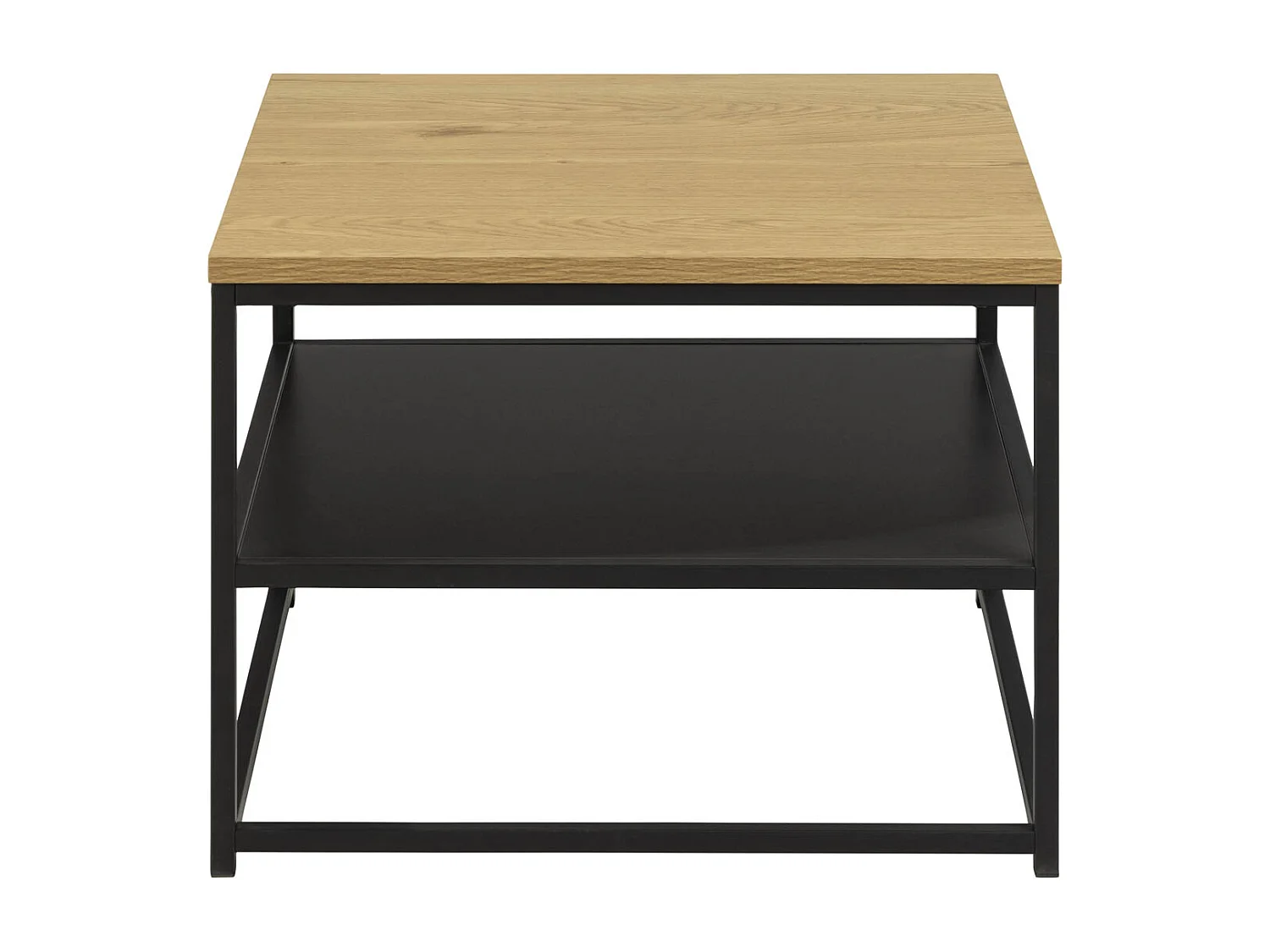 Tavolino Gila 55x55x42cm, 1 ripiano, decoro rovere.