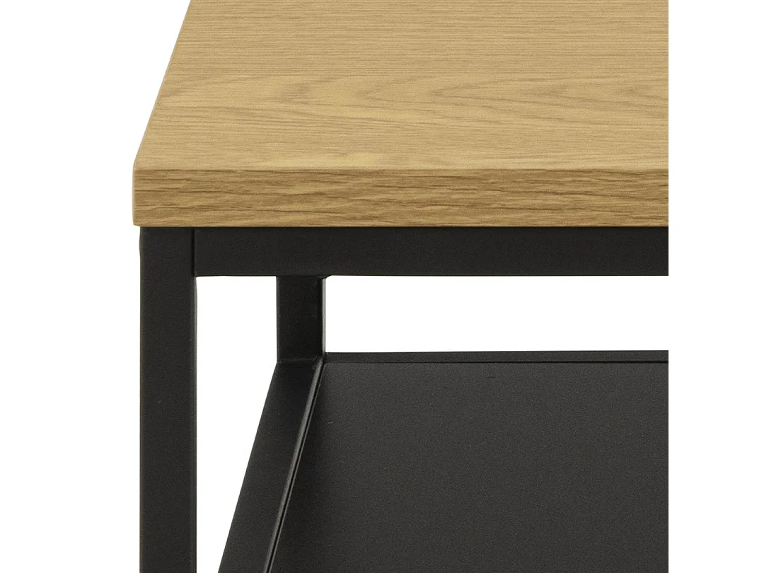 Tavolino Gila 55x55x42cm, 1 ripiano, decoro rovere.