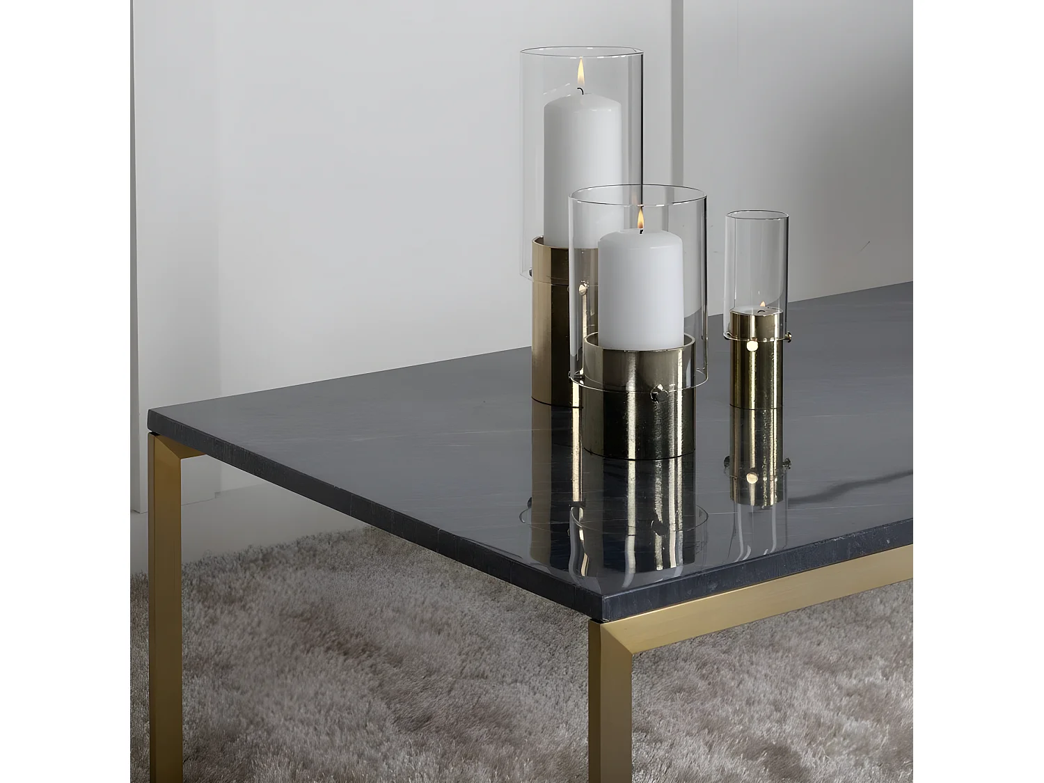 Table Basse en Marbre "Estelle" 120cm Gris