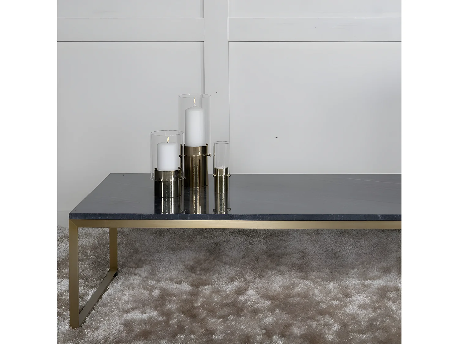 Table Basse en Marbre "Estelle" 120cm Gris