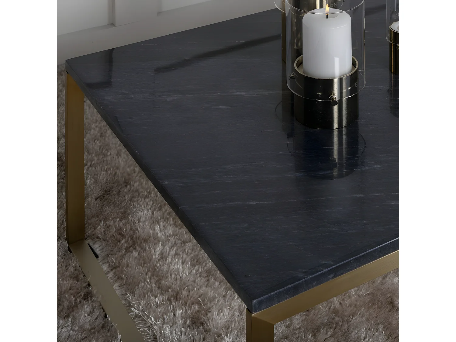 Table Basse en Marbre "Estelle" 120cm Gris