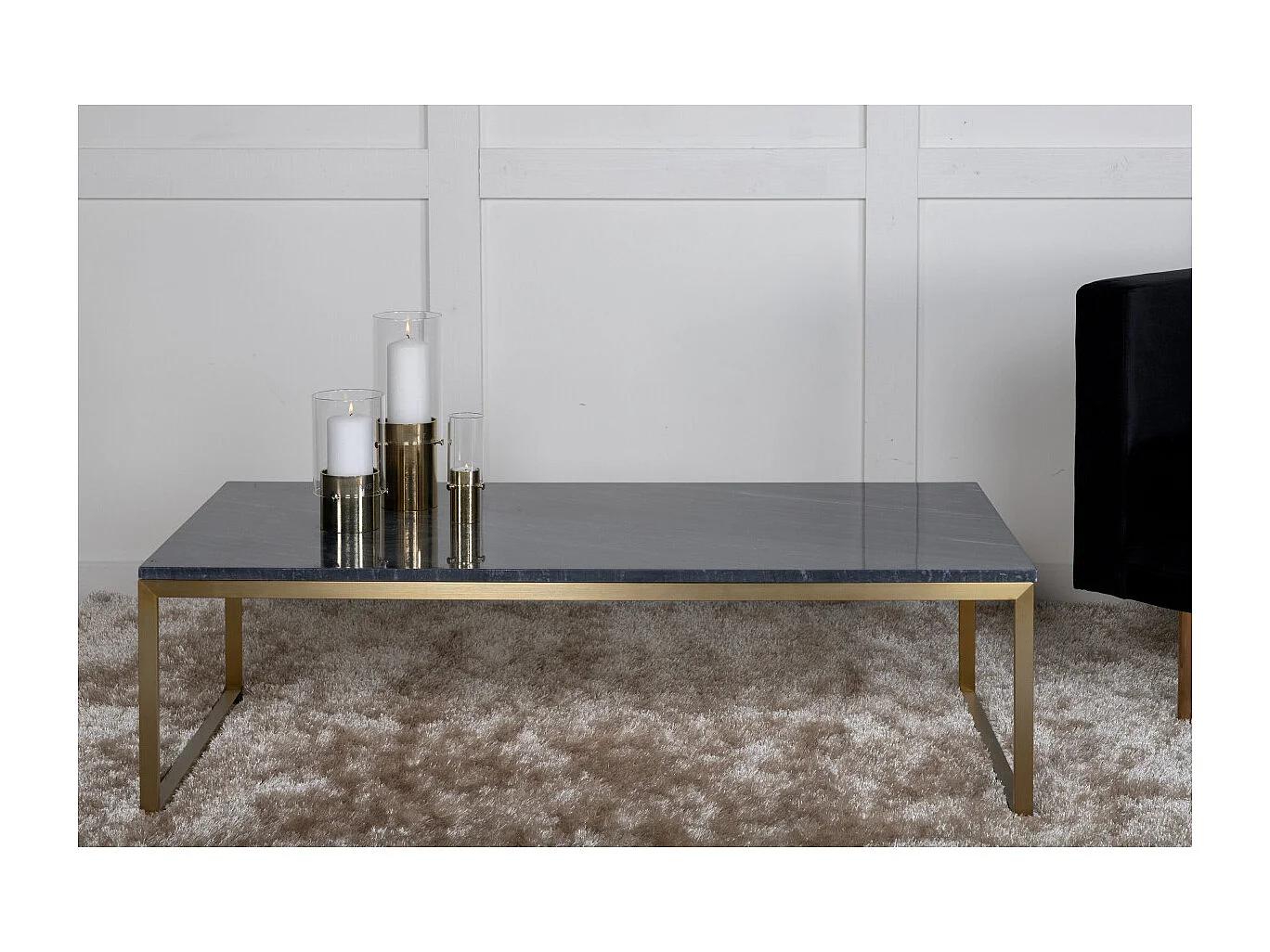 Table Basse en Marbre "Estelle" 120cm Gris