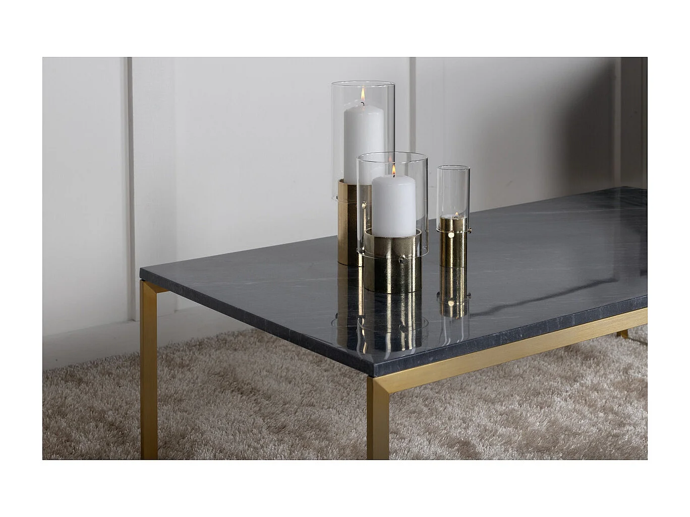 Table Basse en Marbre "Estelle" 120cm Gris