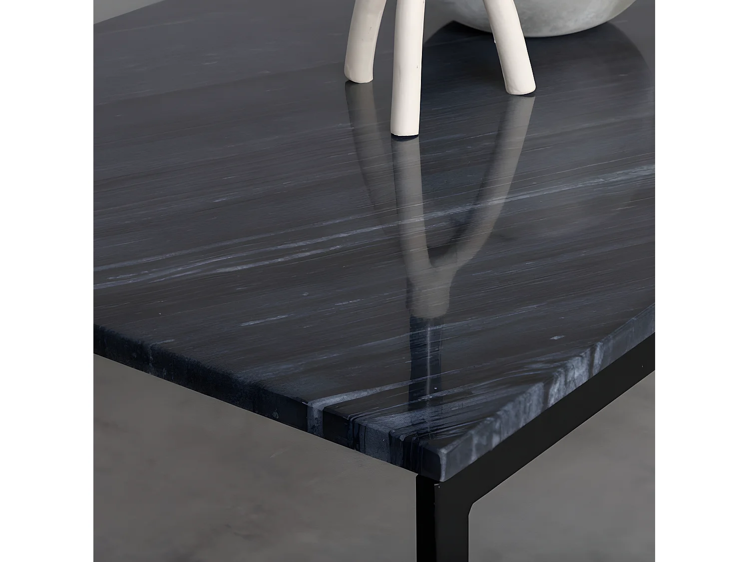 Table Basse en Marbre "Estelle" 120cm Gris