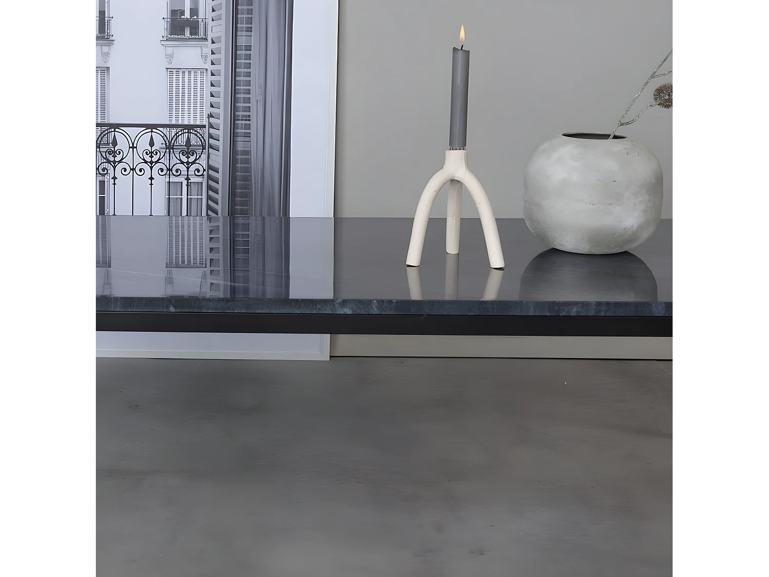 Table Basse en Marbre "Estelle" 120cm Gris
