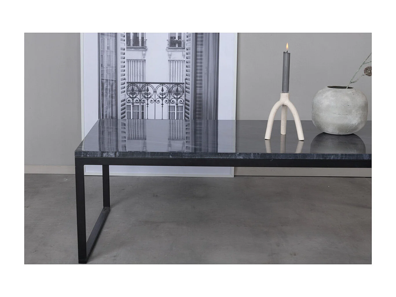Table Basse en Marbre "Estelle" 120cm Gris