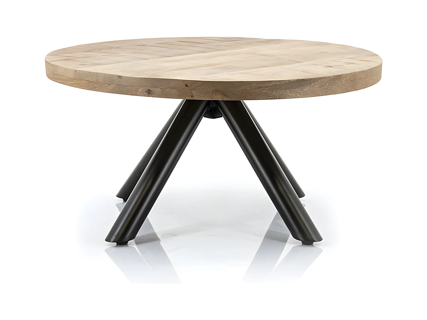 Couchtisch Otto - Beige/Schwarz 70x70x35 cm - Modernes Design