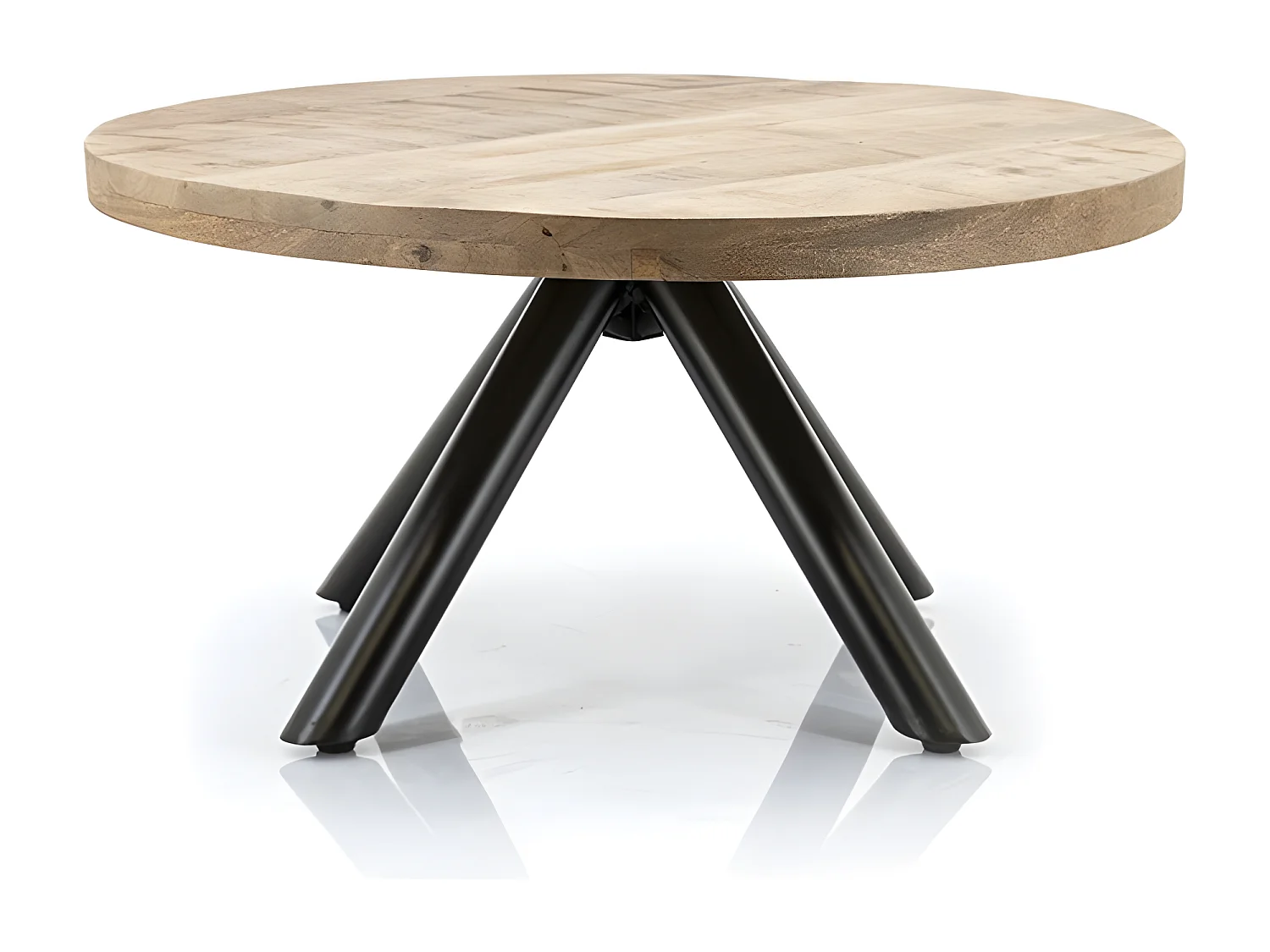 Couchtisch Otto - Beige/Schwarz 70x70x35 cm - Modernes Design