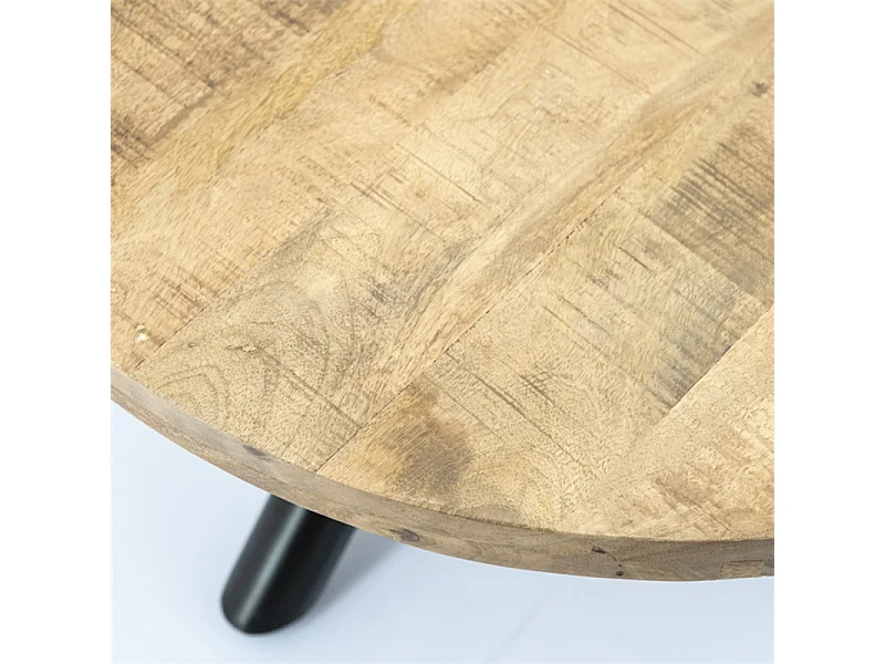 Couchtisch Otto - Beige/Schwarz 70x70x35 cm - Modernes Design