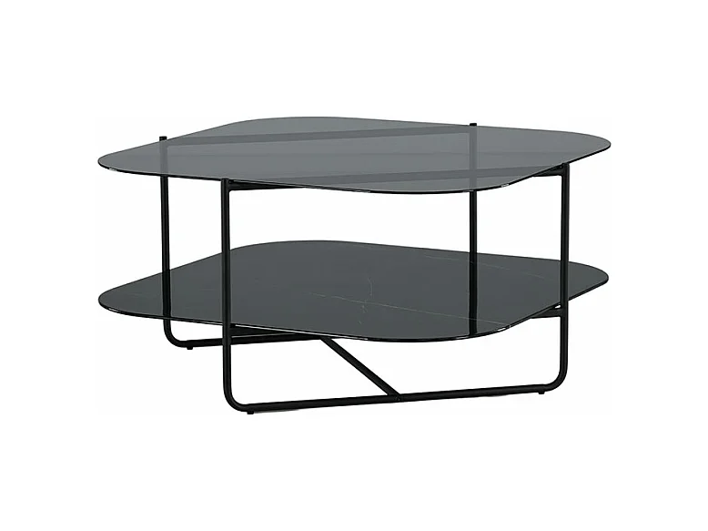 Table Basse en Verre "Un-Line" 85cm Noir