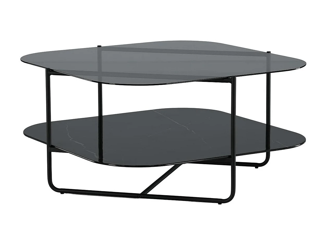 Table Basse en Verre "Un-Line" 85cm Noir