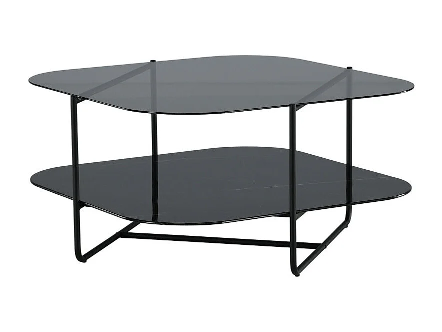 Table Basse en Verre "Un-Line" 85cm Noir