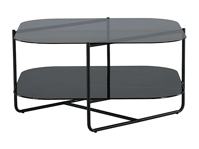 UnLine table basse 1 étagère noir.