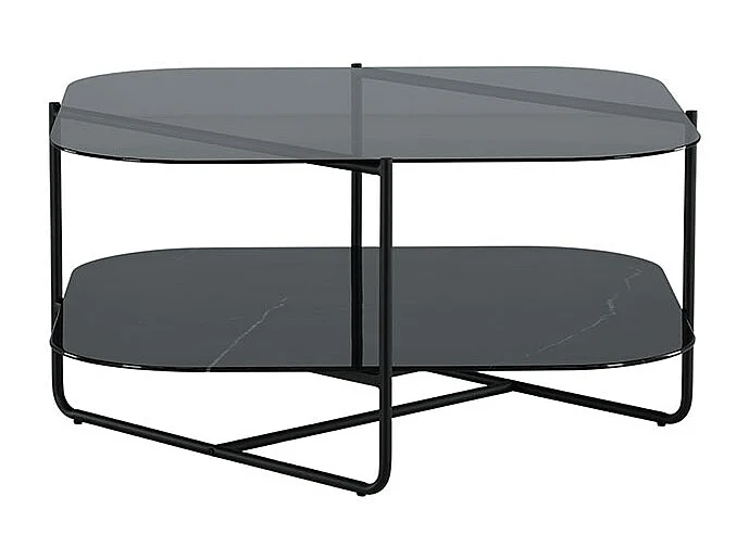 UnLine table basse 1 étagère noir.