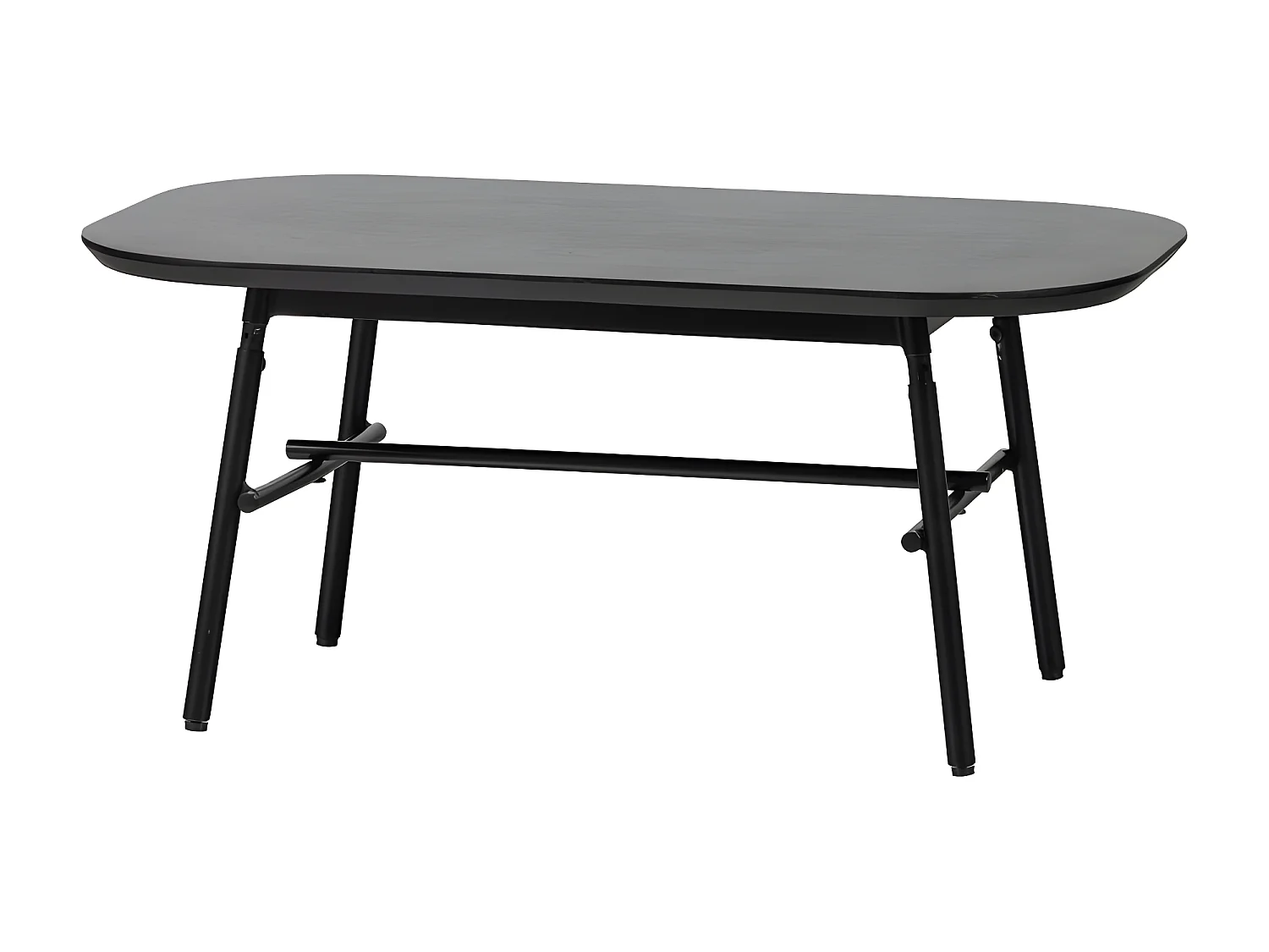 Table basse rectangulaire en bois noir 100x60cm LILAS