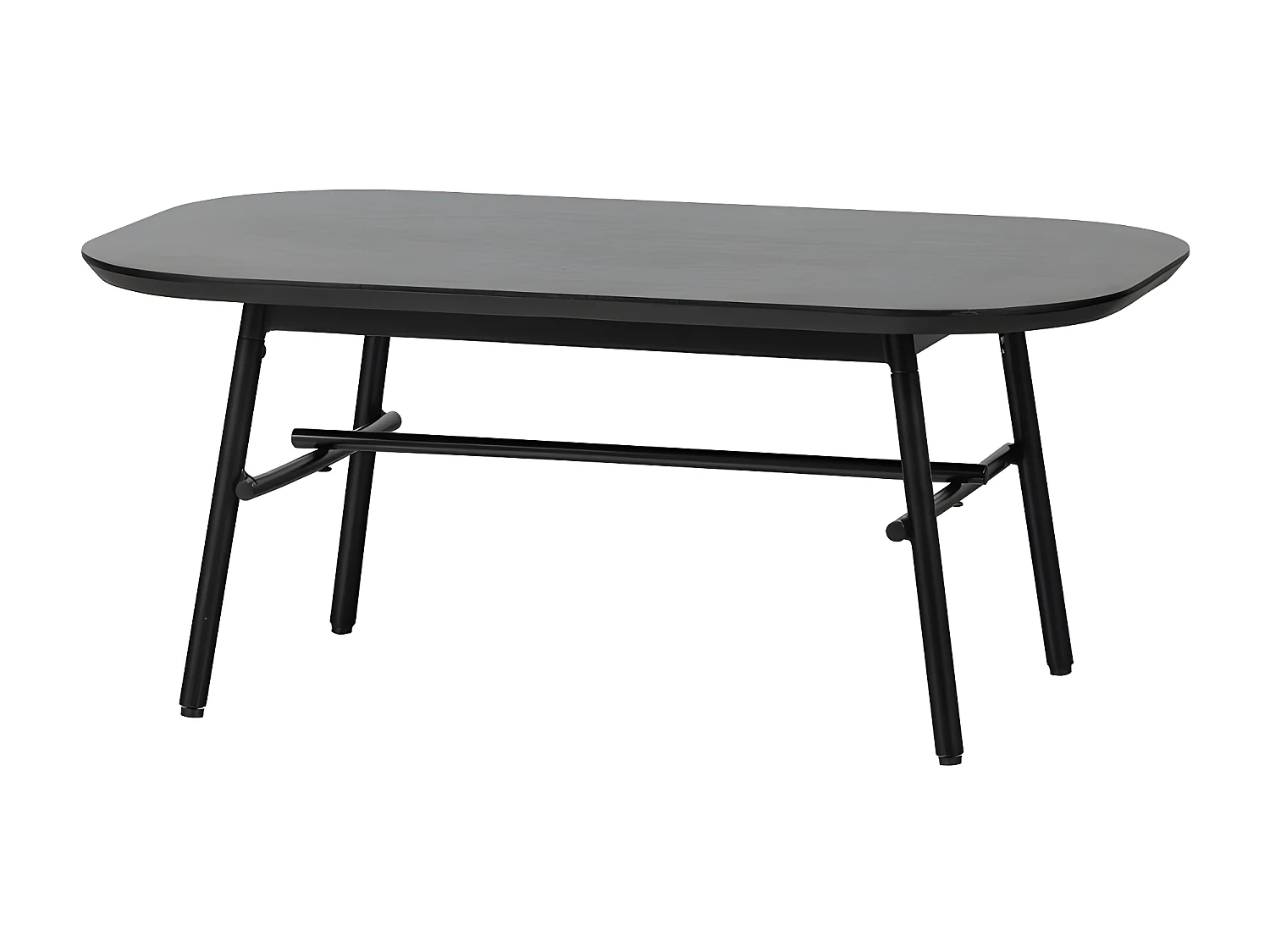 Table basse rectangulaire en bois noir 100x60cm LILAS