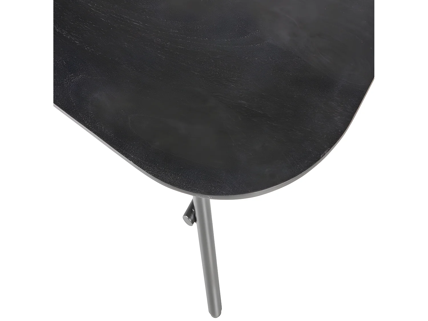 Table basse rectangulaire en bois noir 100x60cm LILAS