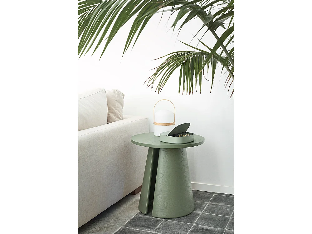 Table de salon verte Ø50 h50 cm