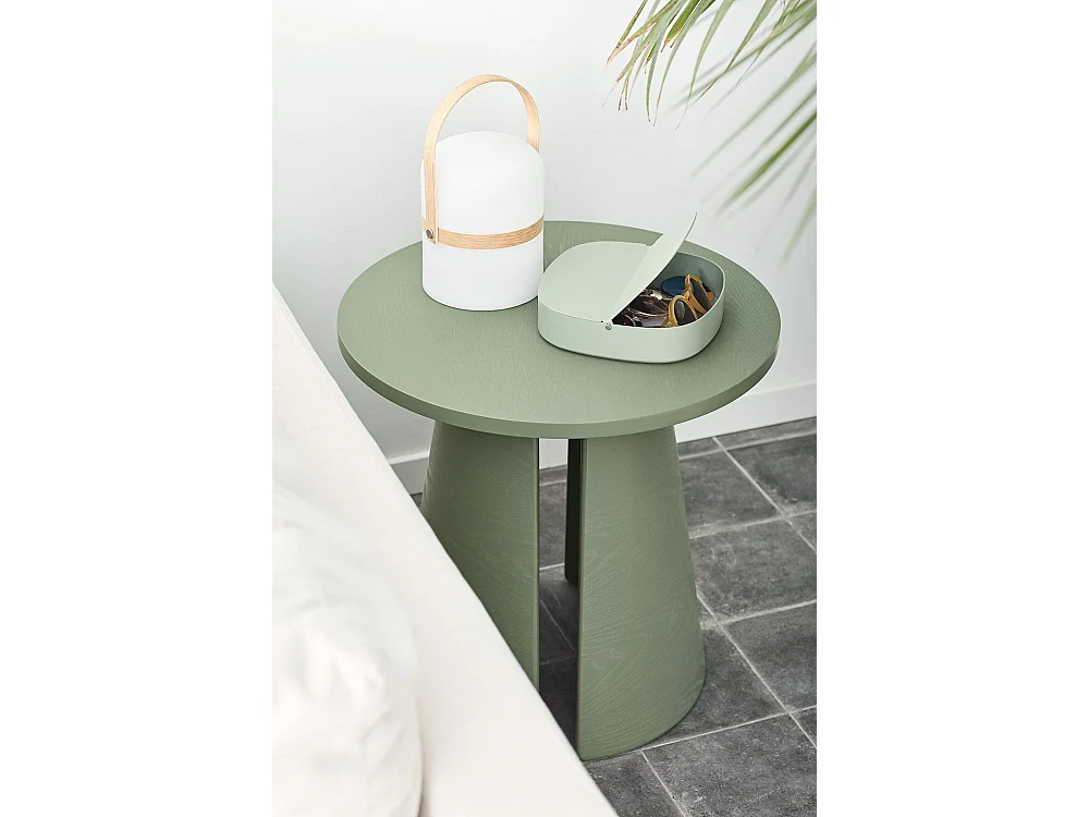 Table de salon verte Ø50 h50 cm