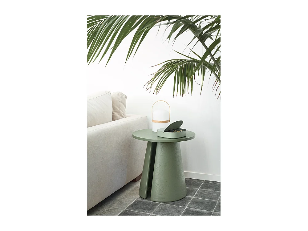 Table de salon verte Ø50 h50 cm