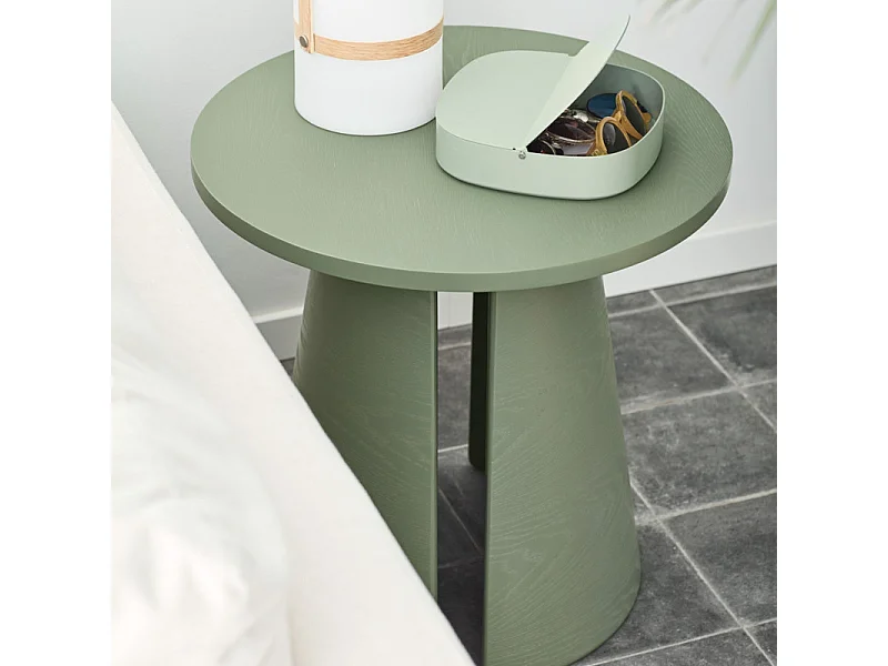 Table de salon verte Ø50 h50 cm