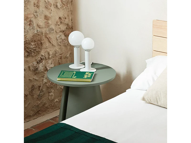 Table de salon verte Ø50 h50 cm